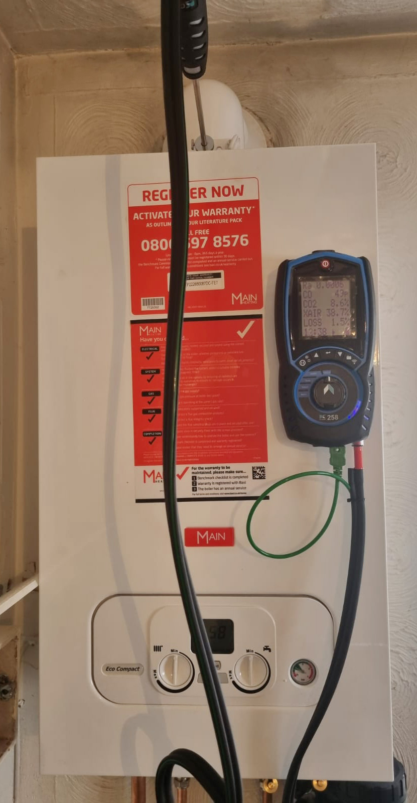 Central heating system installation